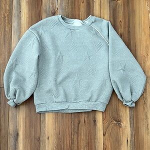 Cozy Gray Quilted girl’s Sweatshirt